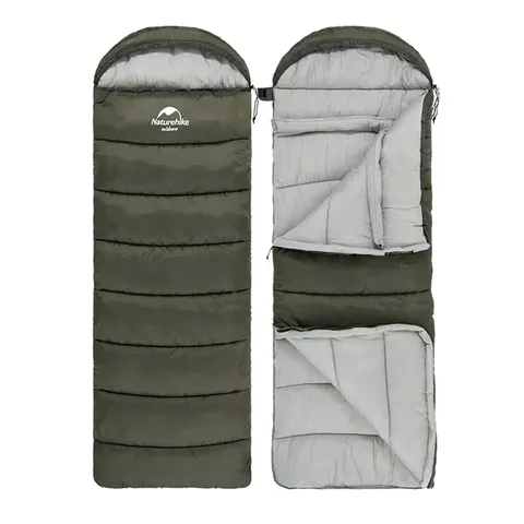 Спальник з капюшоном Naturehike U150 NH20MSD07, (11°C), лівий, зелений — фото 2