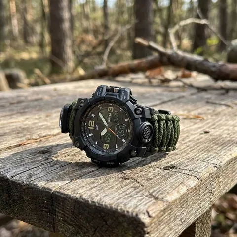 Чоловічий водостійкий тактичний годинник Besta Life Pro з компасом