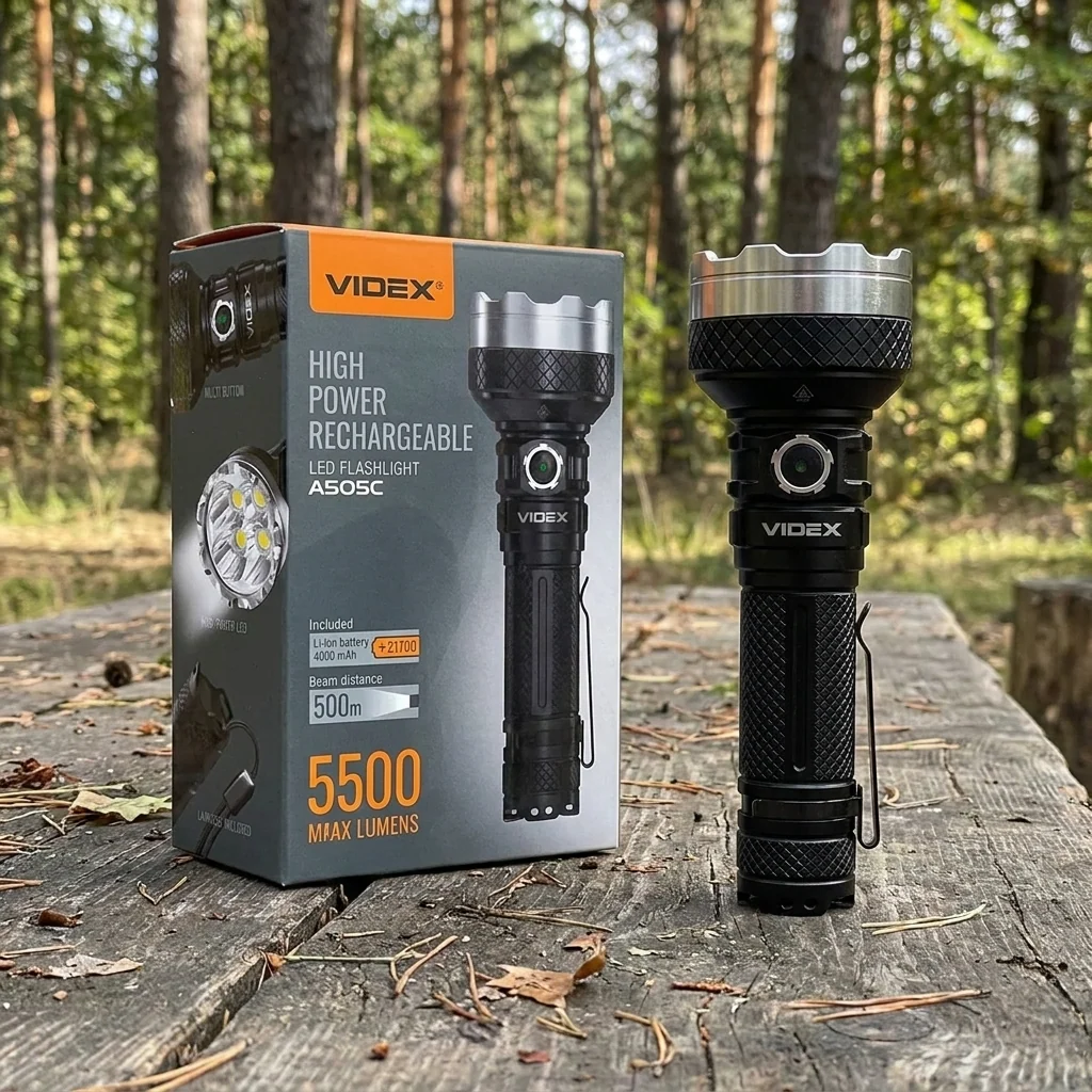 Портативний світлодіодний ліхтарик VIDEX VLF-A505C 5500Lm 5000K