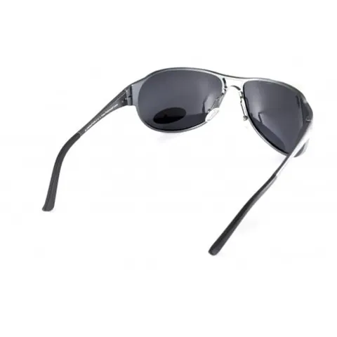 Окуляри поляризаційні BluWater Alumination-3 Gun Metal Polarized (gray) чорні в темній оправі, Чорний — фото 5