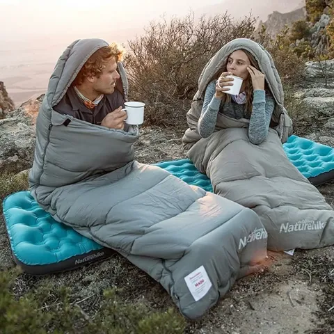 Спальник з капюшоном Naturehike M400 NH20MSD02, (1°C), лівий, сірий — фото 4