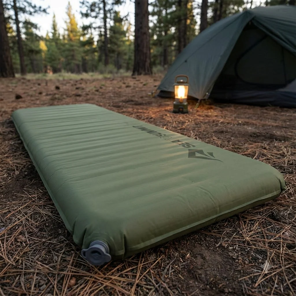 Самонадувний килим Sea to Summit Self Inflating Camp Plus Mat (201x64x7.5см), Rectangular Large, Moss,