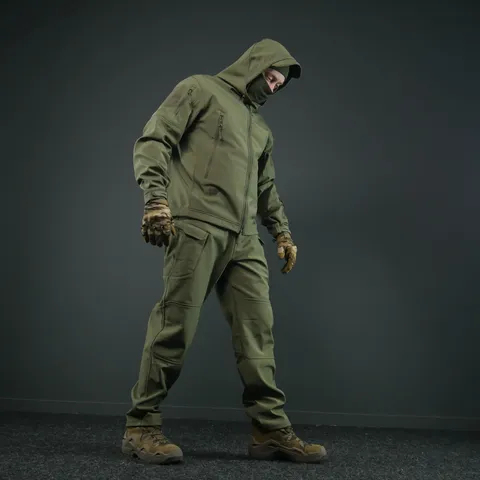 Тактичний демісезонний костюм Softshell Олива — фото 9