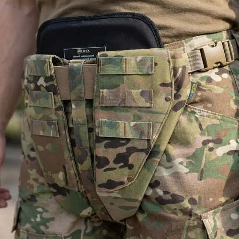 Захист паху (напашник) потрійний Kiborg з балістичним пакетом 1 клас захисту Militex Multicam — фото 3