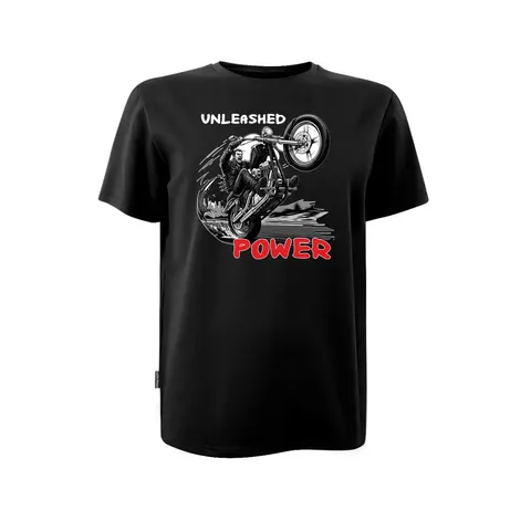 Футболка з принтом Unleashed power кулір DTG чорна — фото 9