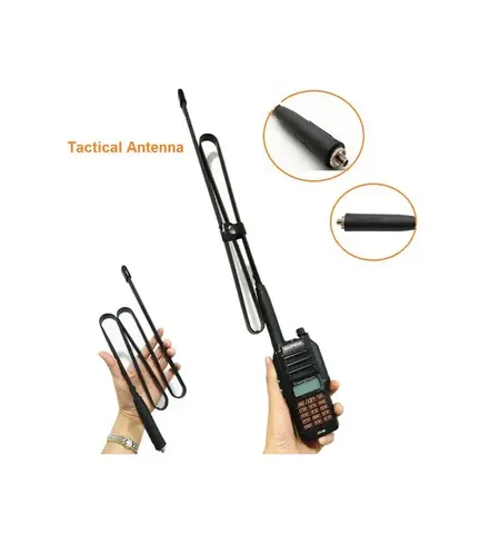 Антена тактична складна VHF 136–174 МГц 125 см SMA Female для портативних радіостанцій — фото 3