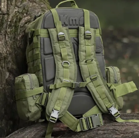 Тактичний рюкзак Molle Assault 55л + (3 органайзери) Олива — фото 6