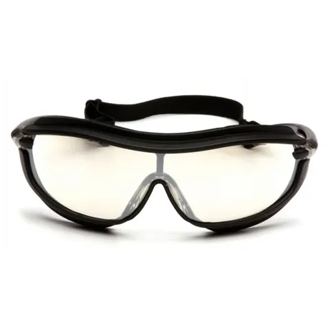 Окуляри захисні з ущільнювачем Pyramex XS3 Plus (indoor/outdoor mirror) Anti-Fog, дзеркальні напівтемні, Чорний — фото 4