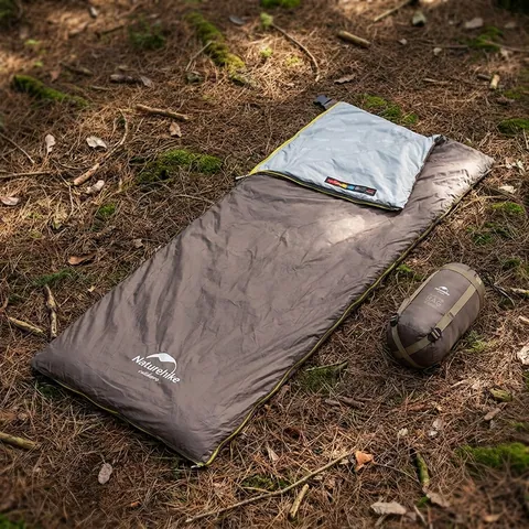 Спальник надлегкий Naturehike Summer LW180 NH21MSD09 лівий, (15°C), p-p M, коричневий — фото 3