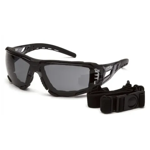 Окуляри захисні з ущільнювачем Pyramex Fyxate (gray) Super Anti-Fog H2MAX, сірі, Чорний — фото 3