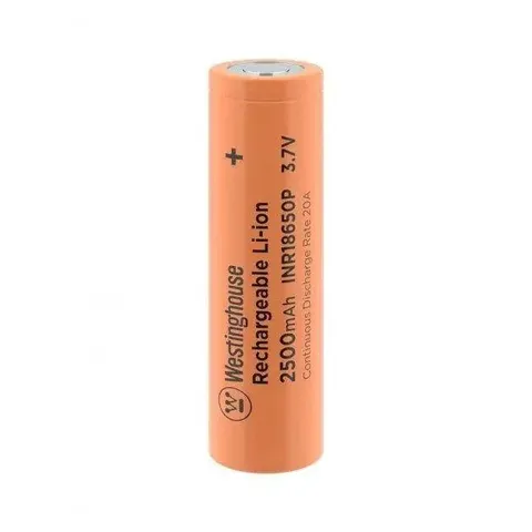 Акумулятор Westinghouse INR18650 2500 mAh 3.7V Li-ion високострумовий 10C Flat Top — фото 2