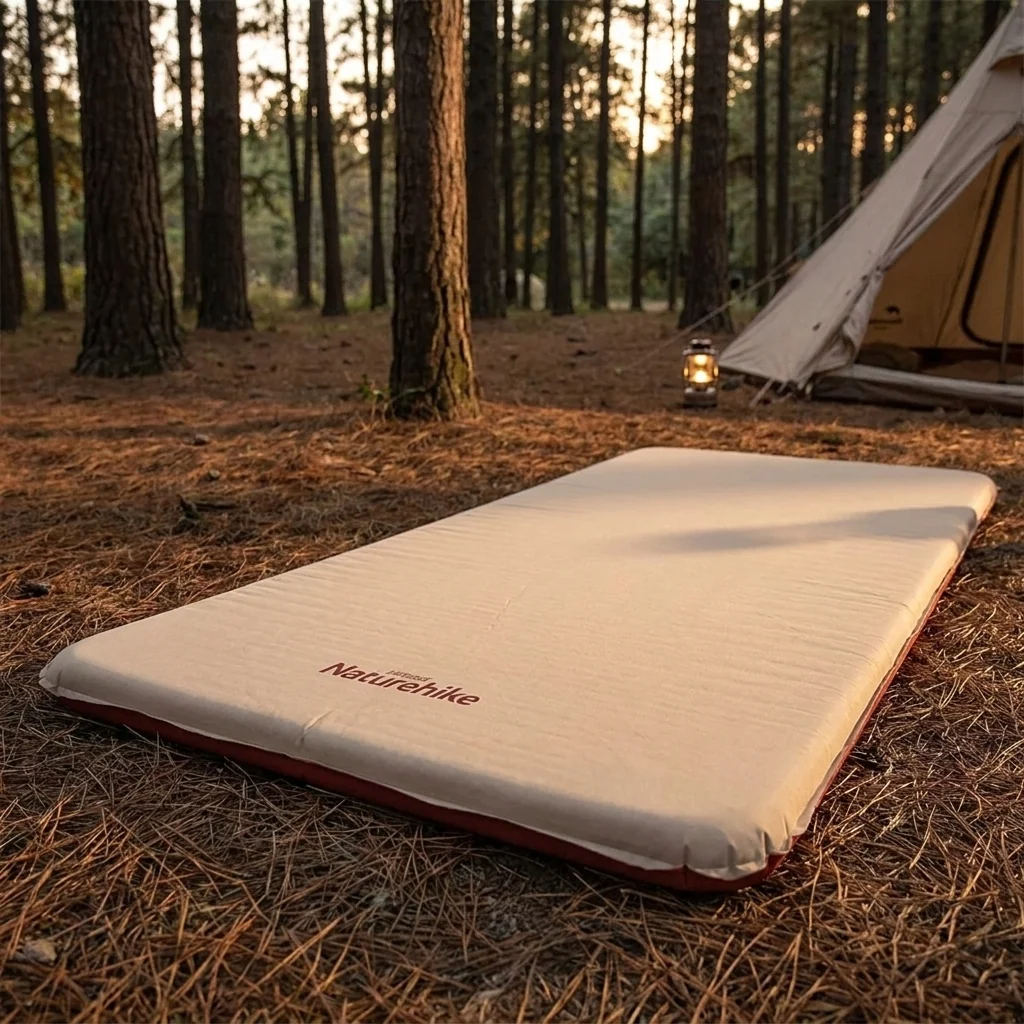 Двомісний самонадувний килим(200х132х6см) Naturehike NH21FCD11 Beige