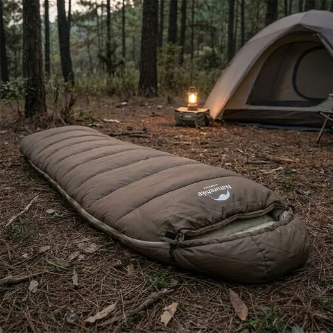 Спальник з капюшоном Naturehike U150 NH20MSD07, (11°C), лівий, коричневий