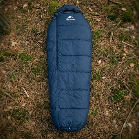 Спальник надлегкий Naturehike LW180 NH21MSD04 лівий, (15°C), p-p М, темно-блакитний — фото 3