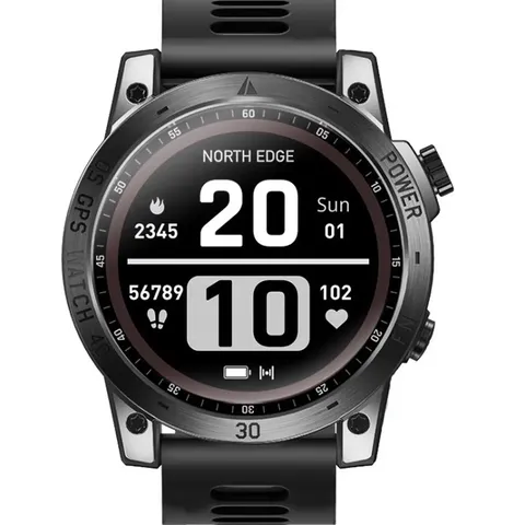 Розумний смарт годинник North Edge CrossFit GPS Black з компасом — фото 2