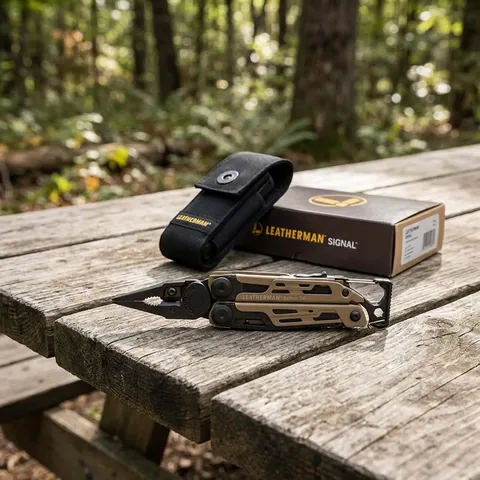 Мультиінструмент Leatherman SIGNAL COYOTE, синтетичний чохол, картонна коробка