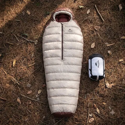 Спальник з натуральним пухом Naturehike Snowbird NH20YD001, p-р L, коричневий 720 г — фото 3