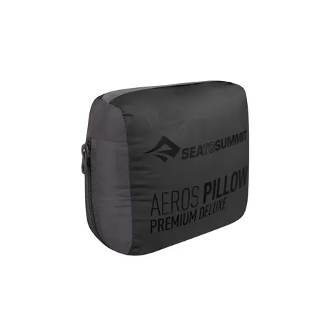 Сіра надувна подушка Aeros Premium Pillow Deluxe — 14х56х36см — фото 4