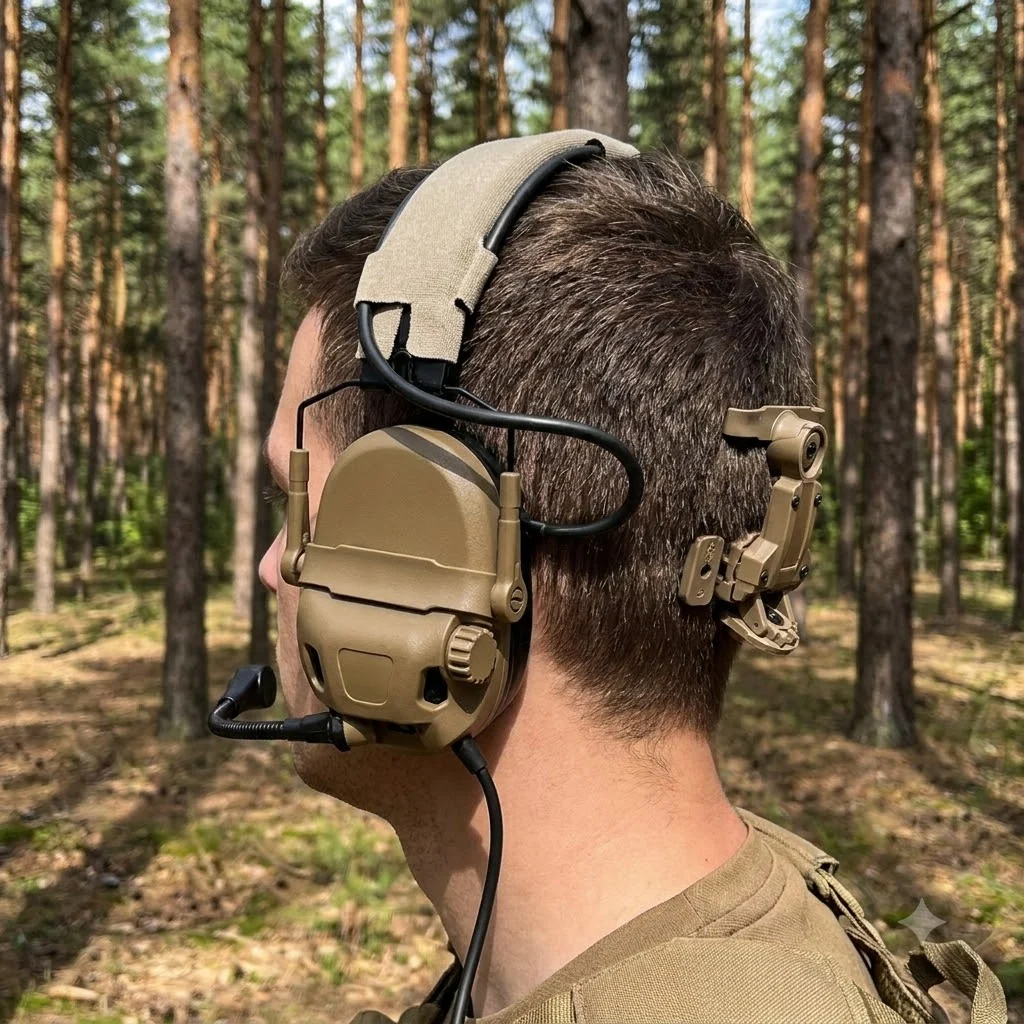 Тактичні активні навушники HD-17 Койот
