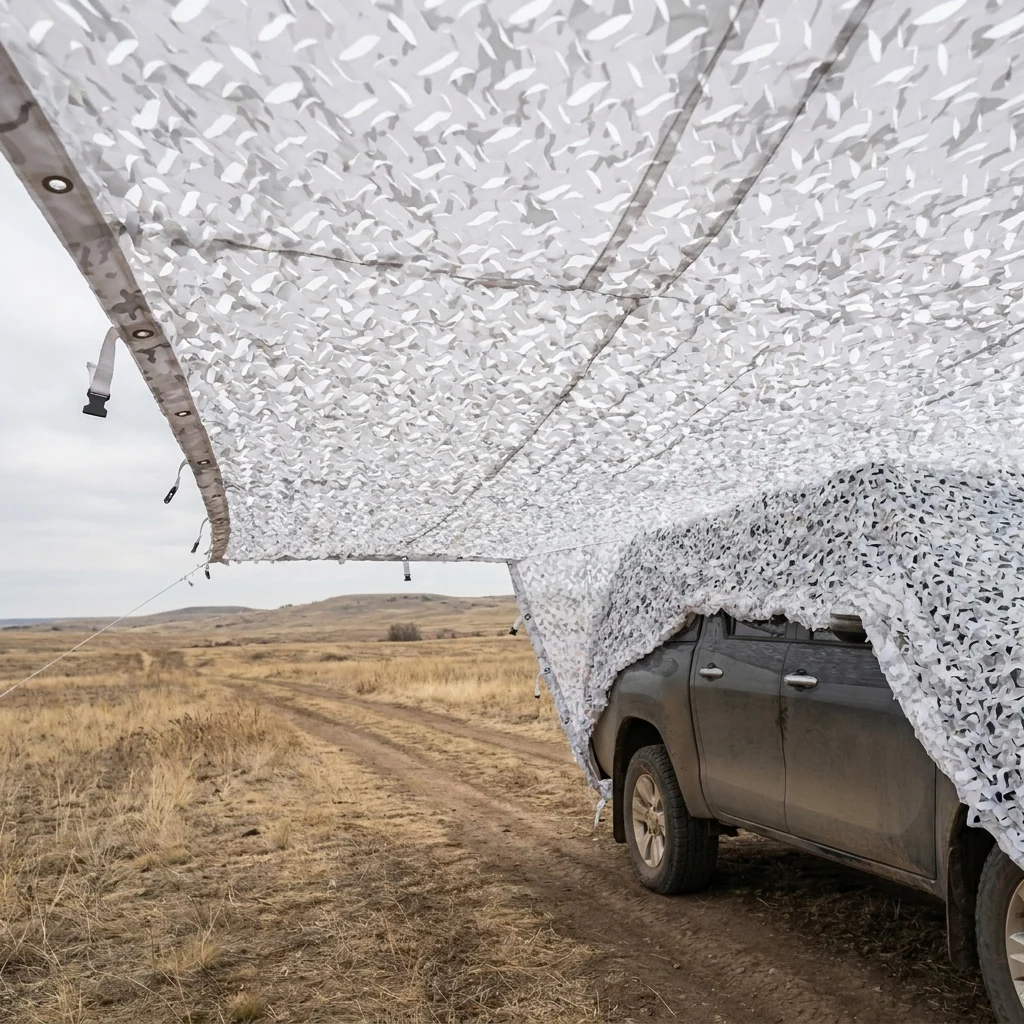 Зимова маскувальна сітка Militex Зимовий мультикам 8х10м (площа 80 кв.м.)