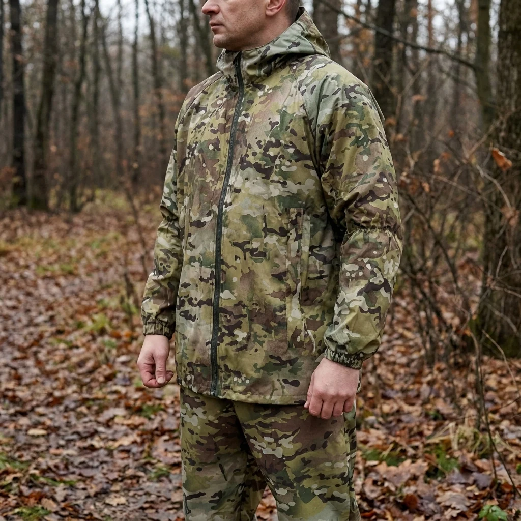 Тактичний маскхалат Multicam Oxford Вологозахисний костюм (куртка + штани) для польових умов