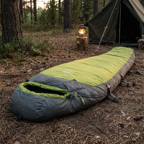 Спальний мішок Tramp Boreal Regular кокон правий green/grey 200/80-50