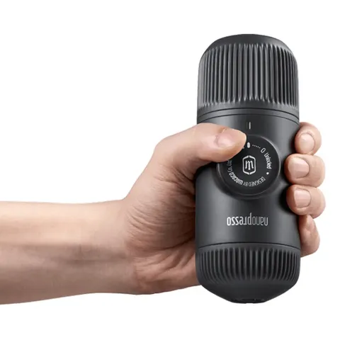 Портативна еспресо-кавоварка Wacaco Nanopresso сіра з чохлом, механічна, для меленої кави — фото 8