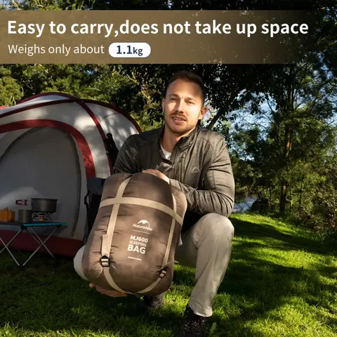 Спальник з капюшоном Naturehike MJ 600 CNK2300SD014, коричневий — фото 5