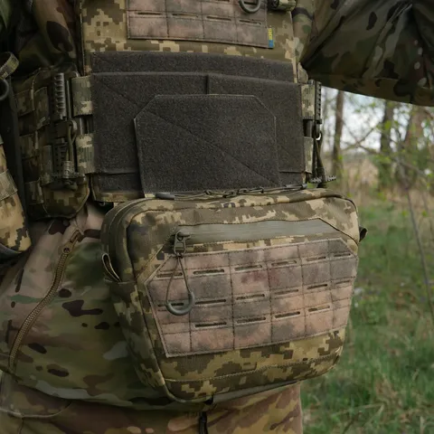 Сумка-напашник XL з балістичним пакетом 1 клас захисту Kiborg GU Сordura Pixel — фото 11