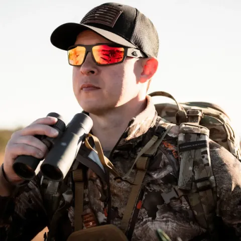Захисні окуляри Gatorz Warhawk Smoke Optimized Polarized (OPz) w/ Blue Mirror, Frost w/Black Logo GZ-15-550 — фото 6