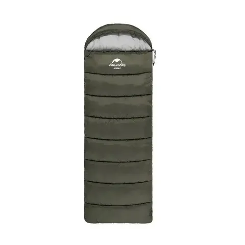 Спальник з капюшоном Naturehike U250 NH20MSD07, (6°C), правий, темно-зелений — фото 2
