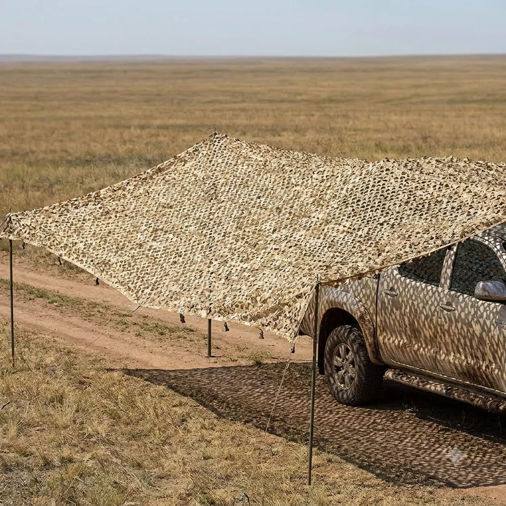 Антидронова маскувальна сітка Militex з основою Камуфляж земля 10х20м (площа 200 кв.м.)