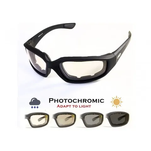 Окуляри фотохромні (захисні) Global Vision KickBack Photochromic (clear) фотохромні прозорі ***, Чорний — фото 2