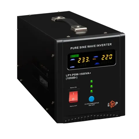 ДБЖ LogicPower LPY-PSW-1500VA+ (1050Вт) 10A/15A з правильною синусоїдою 24V — фото 4
