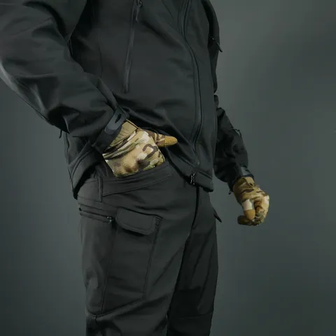 Тактичний демісезонний костюм Softshell Чорний — фото 10