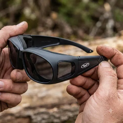 Окуляри захисні з ущільнювачем Global Vision Outfitter (gray) Anti-Fog, чорні, Чорний — фото 3
