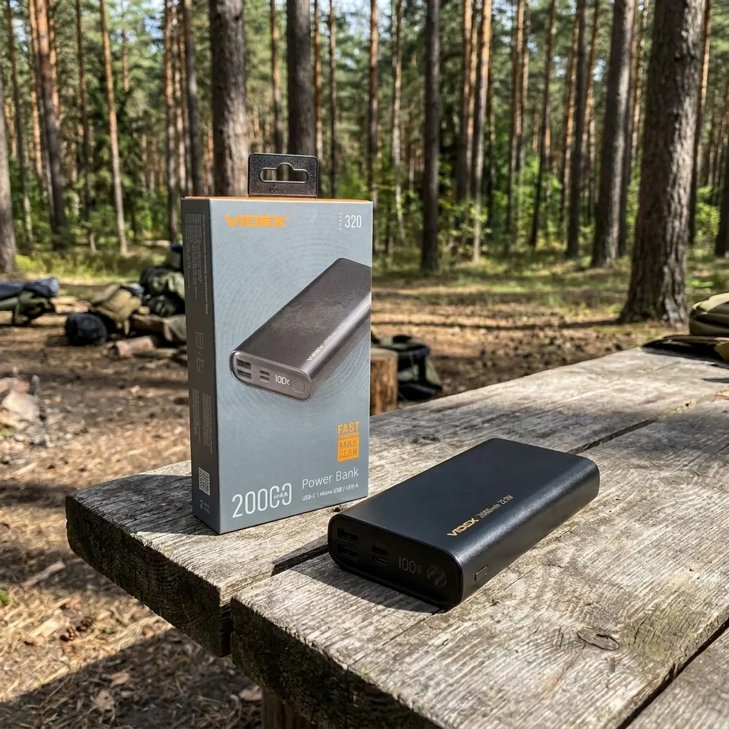 Повербанк 20000mAh VIDEX VPB-320 22.5W Black