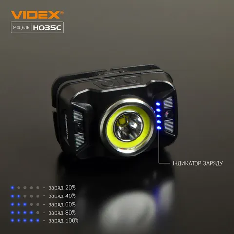 Налобний світлодіодний ліхтарик VIDEX VLF-H035C 410Lm 5000K — фото 8