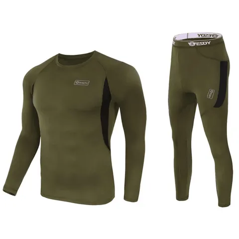 Комплект термобілизни ESDY Fleece Thermal Suit Хакі — фото 2