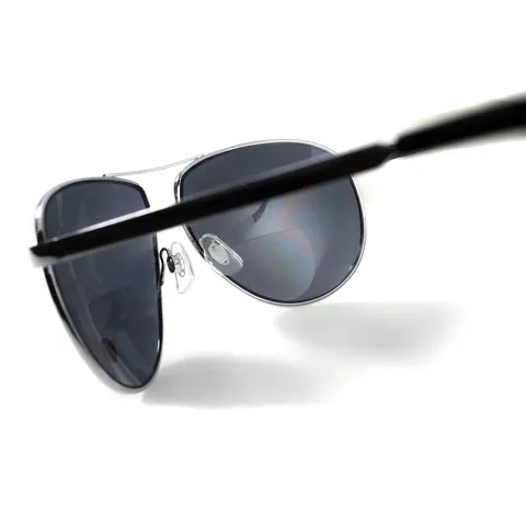 Окуляри біфокальні (захисні) Global Vision Aviator Bifocal (+3.0) (gray), чорні біфокальні лінзи в металевій оправі, Чорний — фото 6
