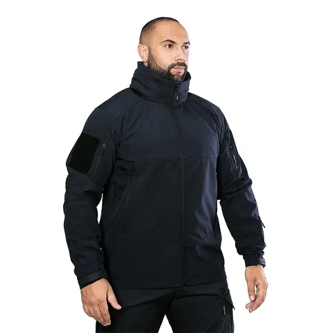 Трьохшарова темно-синя куртка Phantom System з матеріалу SoftShell (7292S) — фото 2