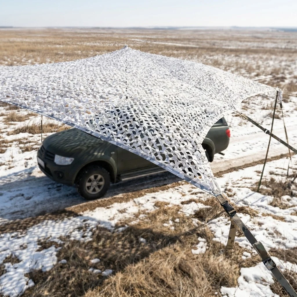 Зимова маскувальна сітка Militex Зимовий мультикам 5х5м (площа 25 кв.м.)
