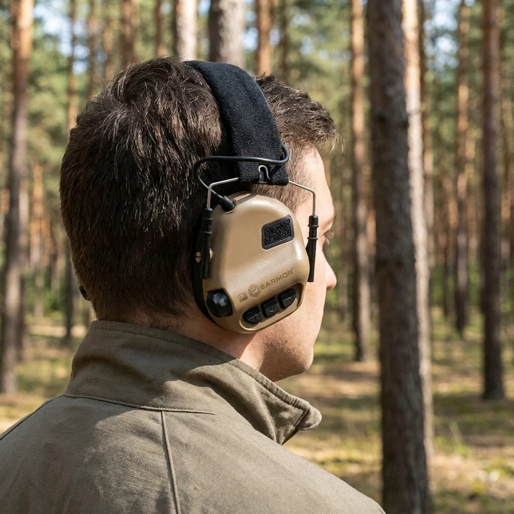 Тактичні навушники EARMOR M31 Койот з універсальним кріпленням
