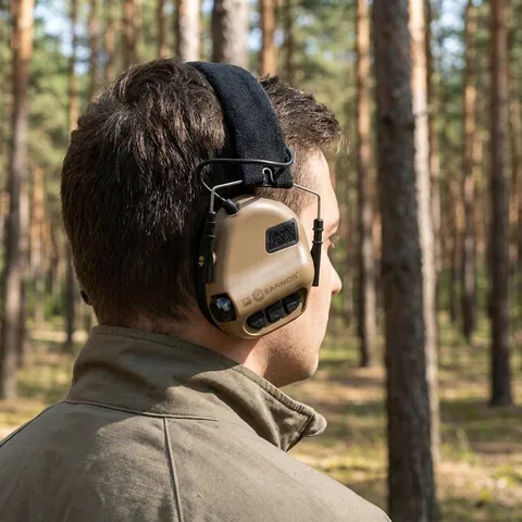 Тактичні навушники EARMOR M31 Койот з універсальним кріпленням