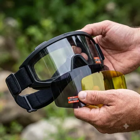 Захисні окуляри Global Vision Wind-Shield 3 lens KIT Anti-Fog, три змінних лінзи, Чорний — фото 3