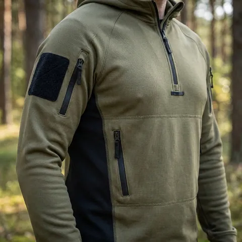 Кофта тактична Helikon-Tex RANGE HOODIE - TopCool, оливковий — фото 3