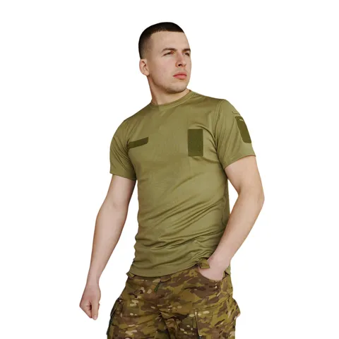 Футболка олива CoolMax — фото 4