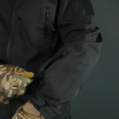 Тактичний демісезонний костюм Softshell Чорний — фото 9