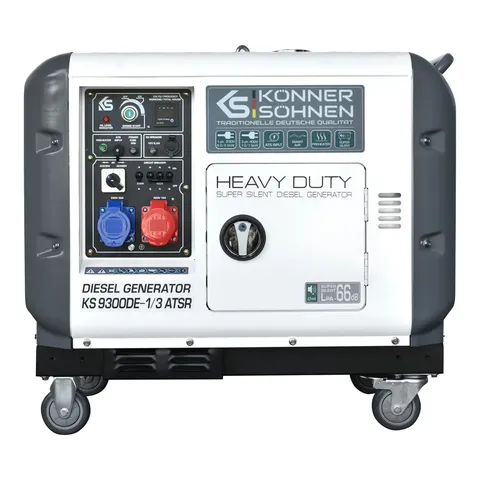 Дизельний генератор Konner&Sohnen KS 9300DE-1/3 ATSR, 230/400 В, 6.5/6.0 кВт (макс. 7.5/7.0 кВт), 1/3 фази, АВР (ATS), електростартер, 168 кг — фото 2