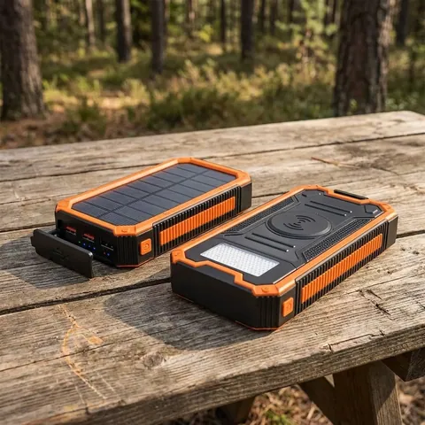 Зарядний пристрій на сонячних батареях iBattery YD-888KW 30000mAh з ліхтариком та бездротовою зарядкою